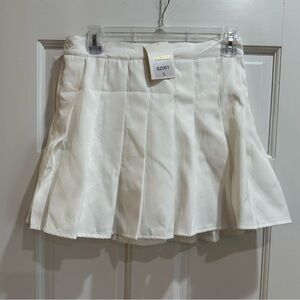SANGTREE Womens Large Pleated Mini Skirt White Tennis Skirt Golf Skort Lined NWT